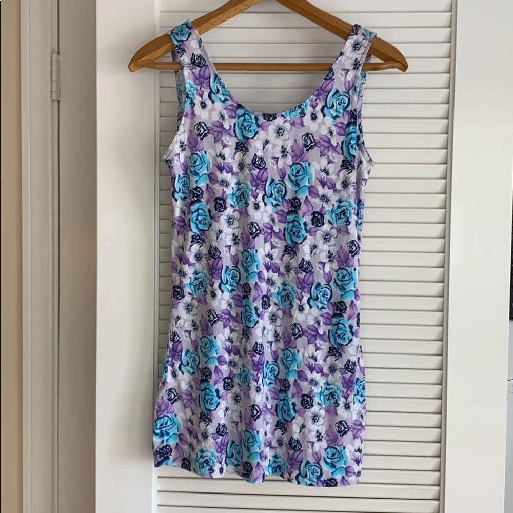 Free people blue and purple floral dress